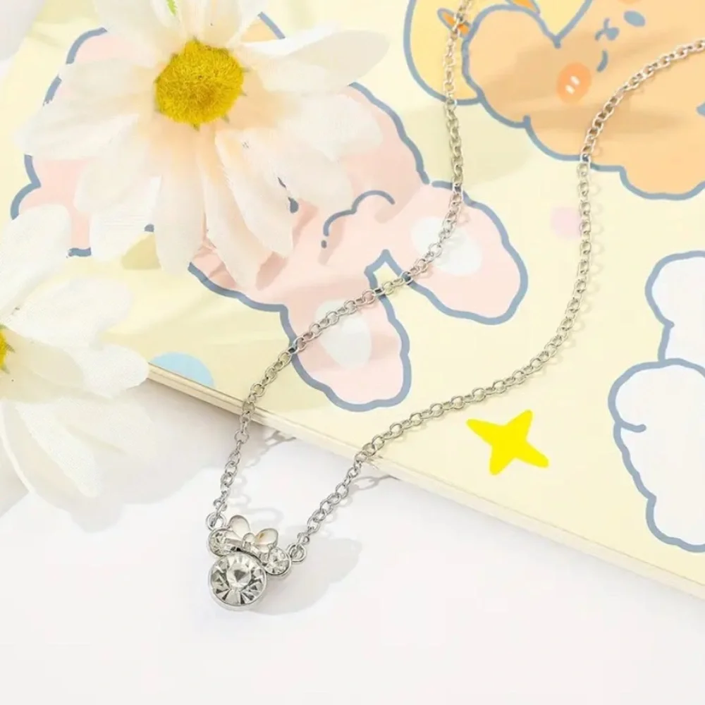 (New in Package) 3 pc Mickey Mouse Elegant Silver Necklace and Earring Set